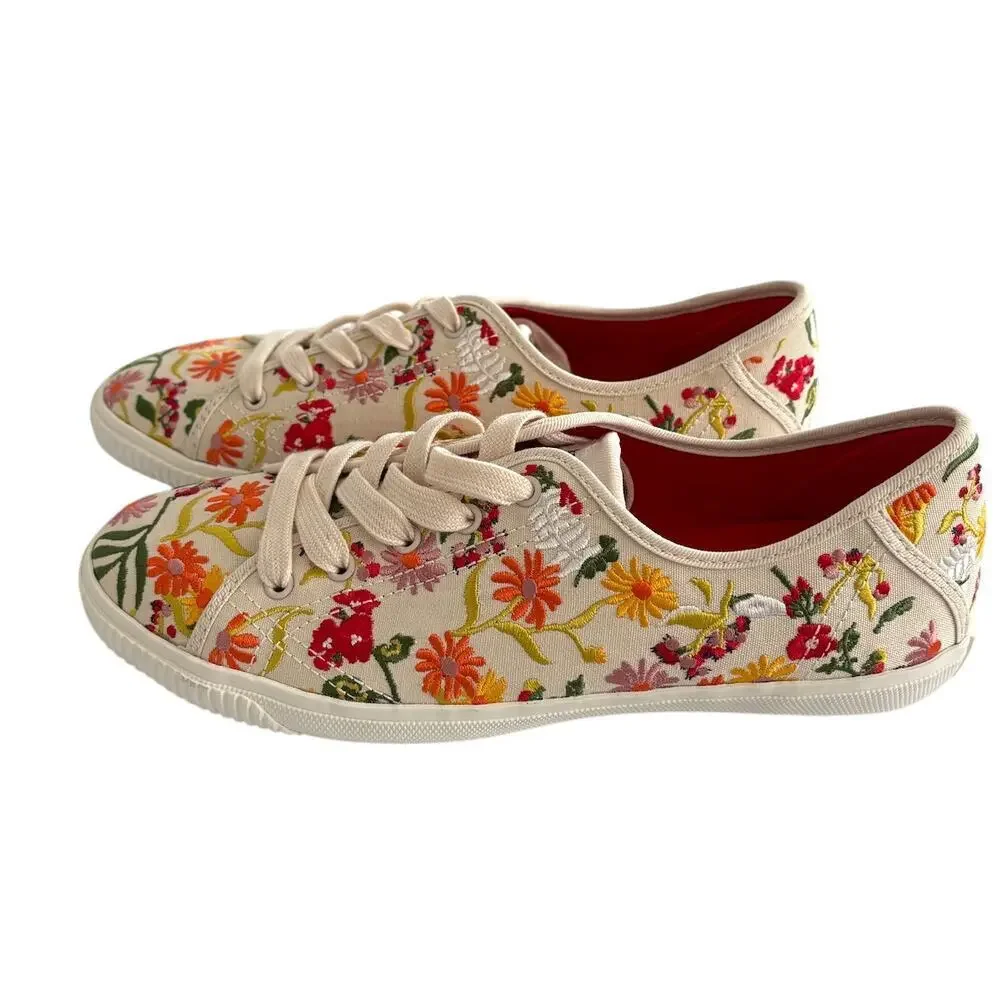 Kate Spade Tennison Sneakers Women’s Size 9 Floral Embroidered – Never Worn